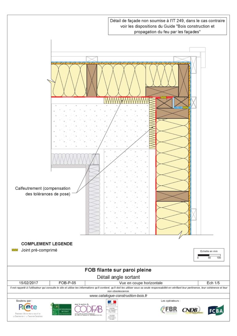Façade ossature bois sur paroi pleine (FOB_P) - Catalogue Bois Construction