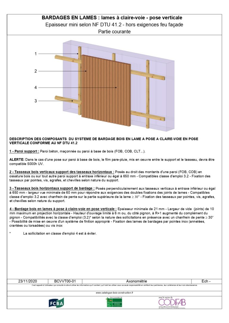 Lames Pos Es Claire Voie Pose Verticale Catalogue Bois Construction