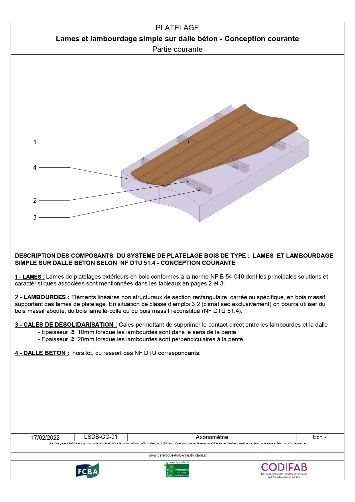 Lames Et Lambourdage Simple Sur Dalle Béton - Catalogue Bois Construction